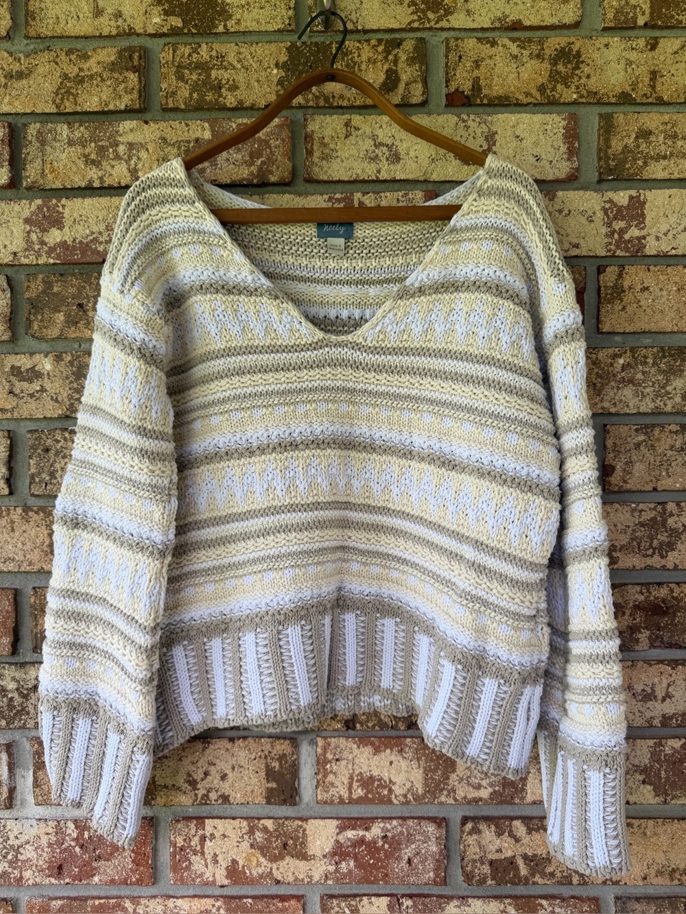 Neely Striped Cropped Sweater Women’s Size Small Aaaadorable!